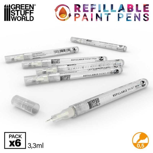 GS - Refillable Paint Pens 0.5 (Pack x6)