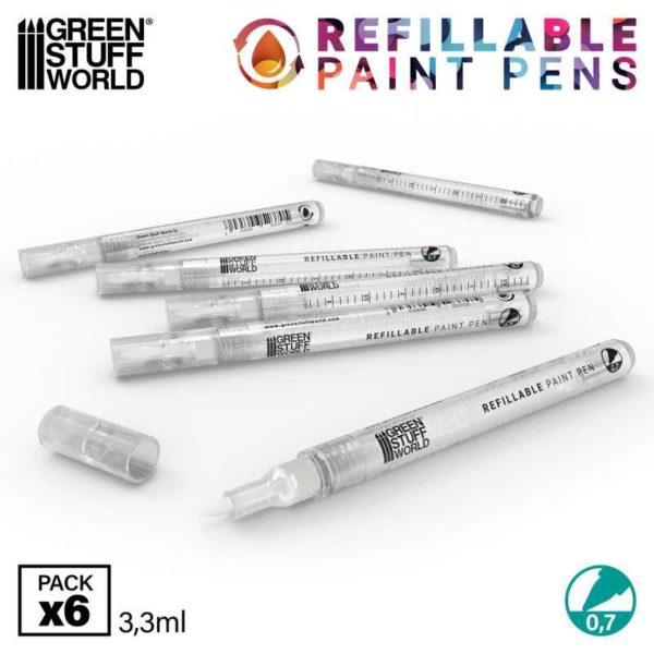 GS - Refillable Paint Pens 0.7 (Pack x6)