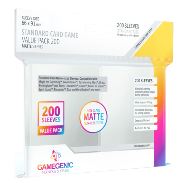 Fundas - Gamegenic - Matte Standard Card Game Value Pack (200)